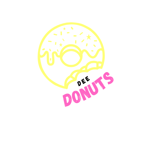 Brown and white minimalist donuts logo